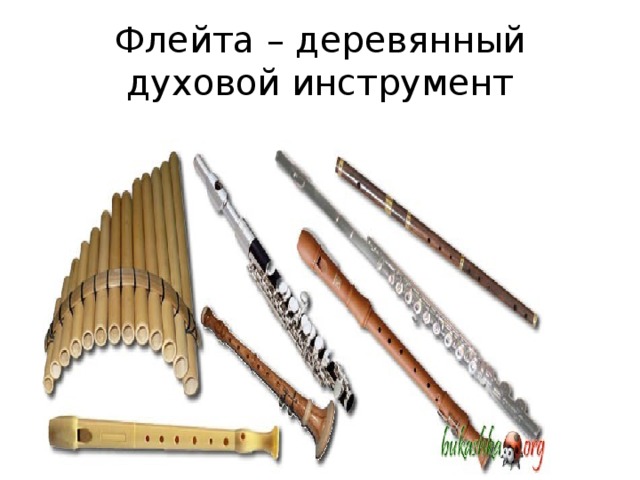 Флейта – деревянный духовой инструмент 