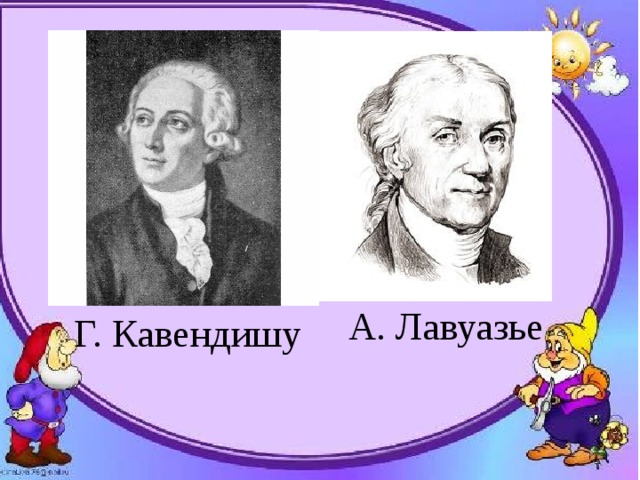 А. Лавуазье Г. Кавендишу 