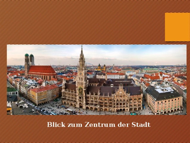 Blick zum Zentrum der Stadt 