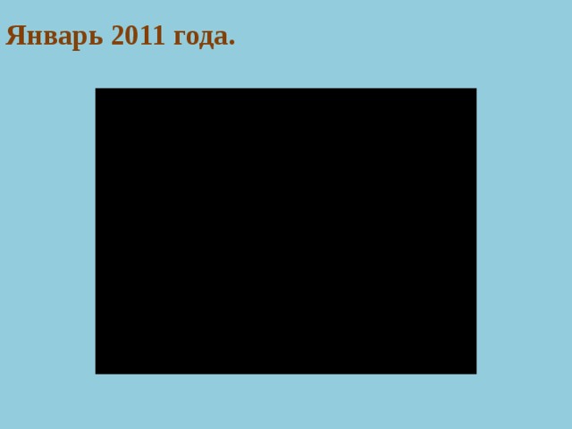 Январь 2011 года.