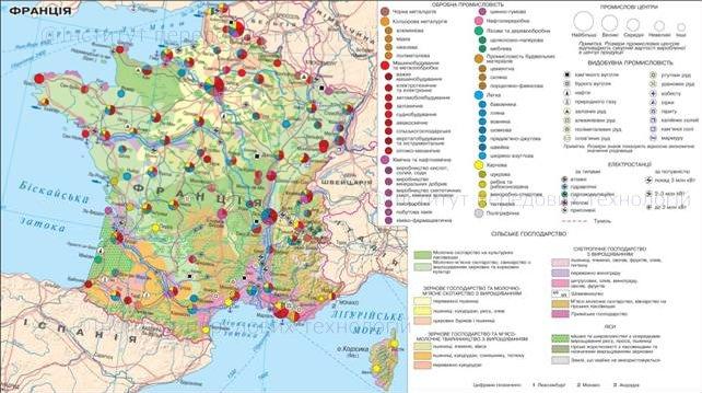 Карта полезных ископаемых испании