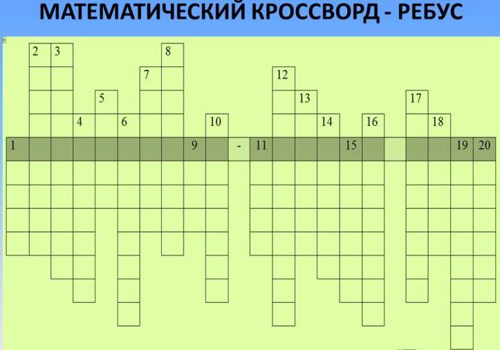 Математические сканворды фото