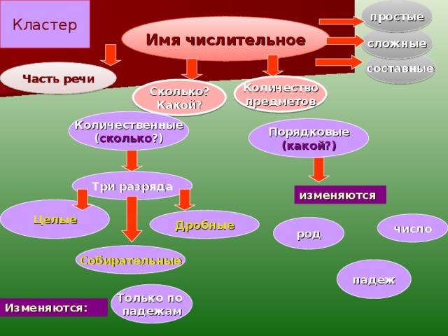 Простые составные и сложные числительные 6 класс