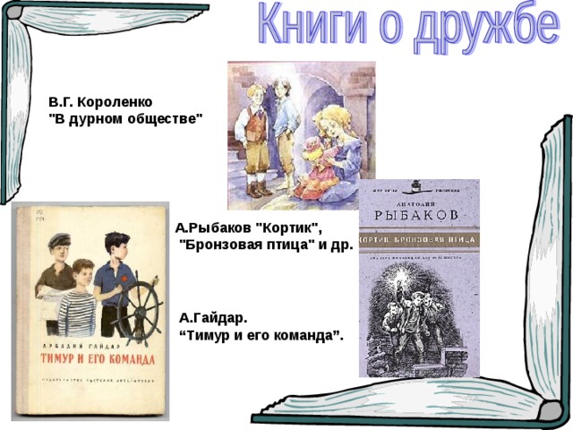 Примеры художественной литературы на тему настоящая дружба