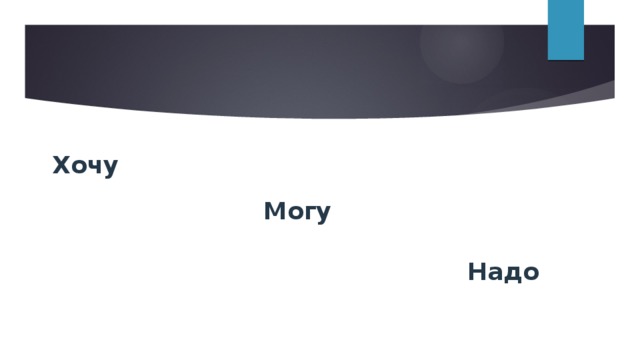 Хочу Могу Надо 