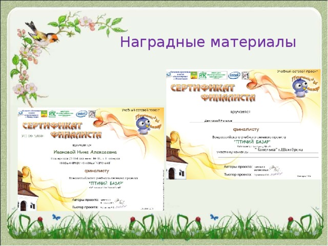 Наградные материалы 