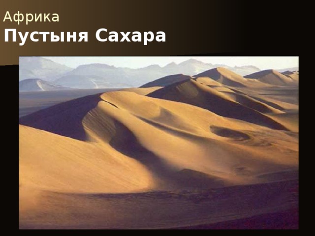 Африка  Пустыня Сахара 