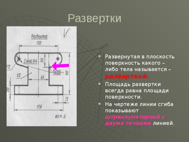 Сгиба на чертеже. Линия сгиба на чертеже. Линия сгиба на чертеже развертки. Линия изгиба на чертеже. Направление развертки на чертеже.