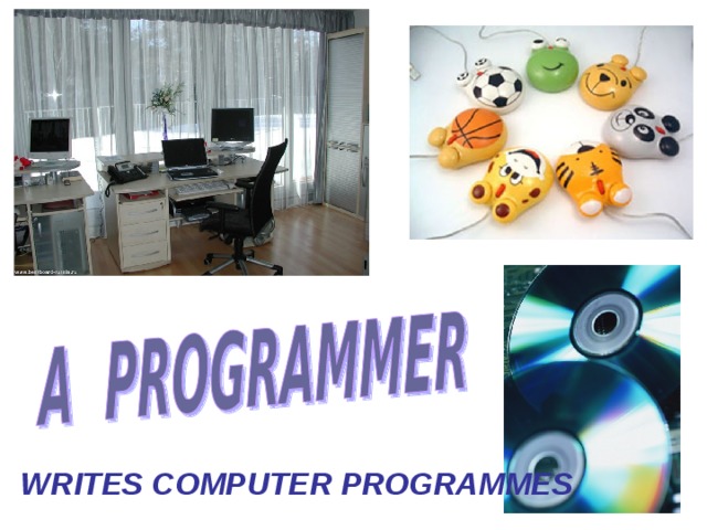 WRITES COMPUTER PROGRAMMES 