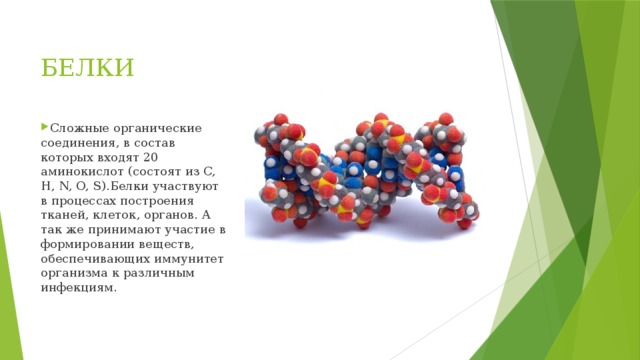 Вещества состоят из аминокислот