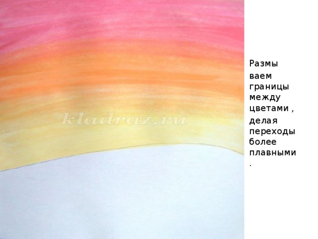 Размы ваем границы между цветами , делая переходы более плавными. 