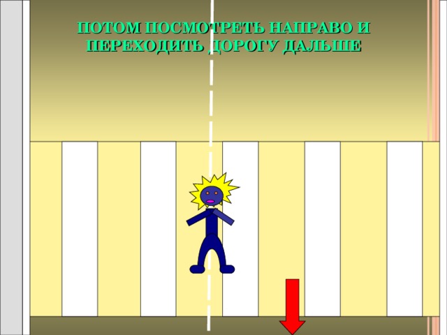 ПОТОМ ПОСМОТРЕТЬ НАПРАВО И ПЕРЕХОДИТЬ ДОРОГУ ДАЛЬШЕ 