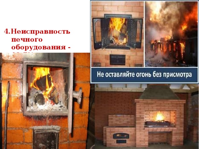 4.Неисправность печного оборудования - 18,7% 
