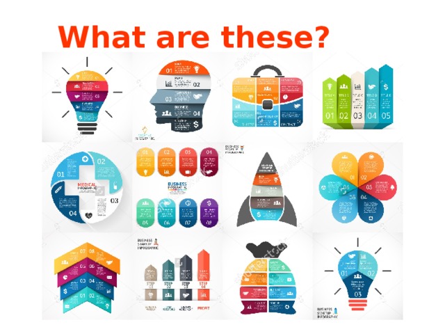 What are these? Ответ: graphs http://image.shutterstock.com/z/stock-vector-creative-vector-arrows-infographic-diagrams-graphs-charts-for-presentation-329477891.jpg  