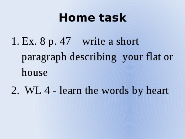 Home task