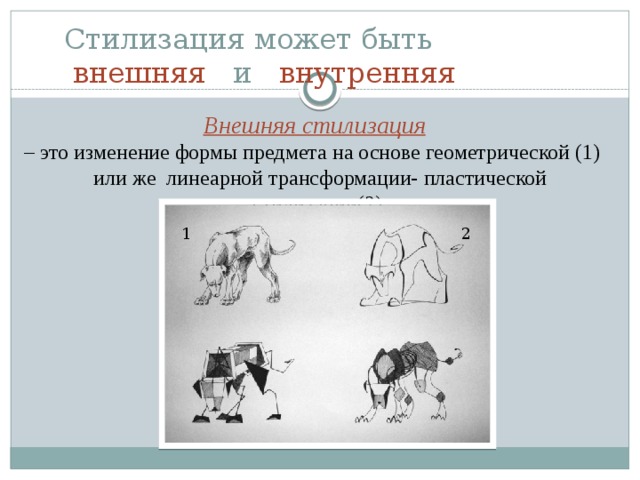 Упрощение формы рисунка предмета отражение главных наиболее характерных признаков предмета