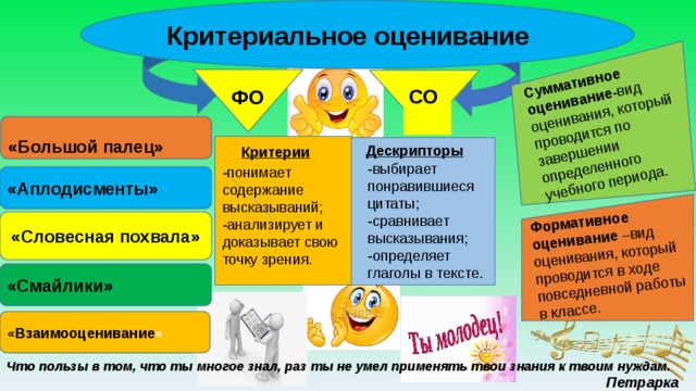 Презентация формативное оценивание