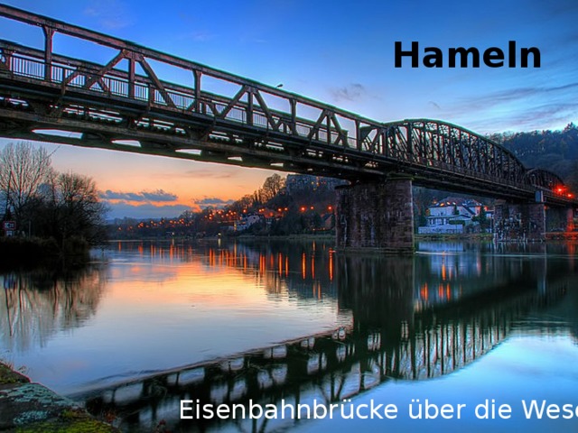 Hameln Eisenbahnbrücke über die Weser 