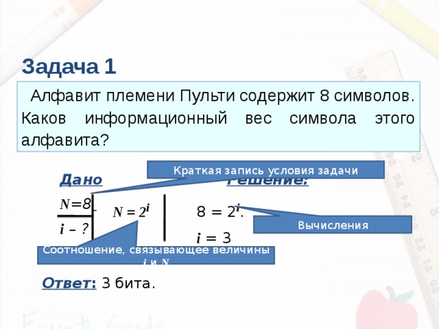 Алфавит состоит из 16 символов