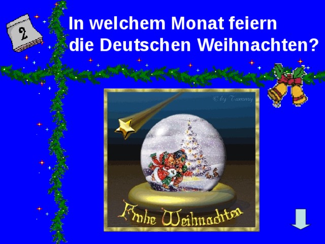 In welchem Monat feiern  die Deutschen  Weihnachten ?