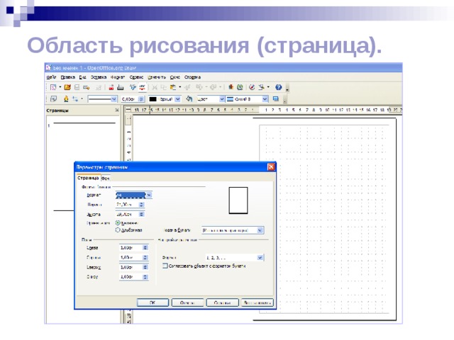 Область рисования (страница). 