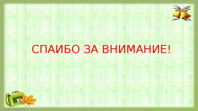 СПАИБО ЗА ВНИМАНИЕ! 