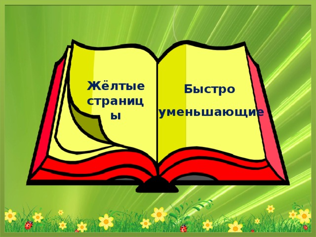 Жёлтые страницы Быстро уменьшающие