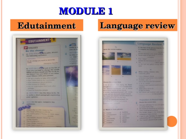 MODULE 1 Edutainment Language review 