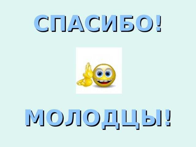 СПАСИБО! МОЛОДЦЫ! 
