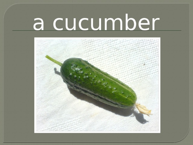 a cucumber 