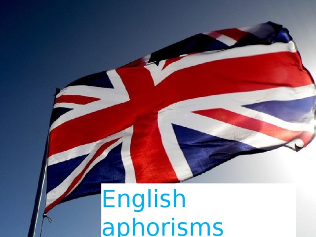 English aphorisms  