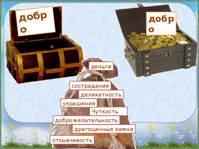 добро добро деньги сострадание деликатность украшения Чуткость доброжелательность драгоценные камни отзывчивость