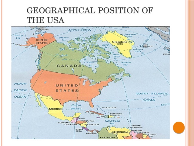 Geographical Position of the USA 