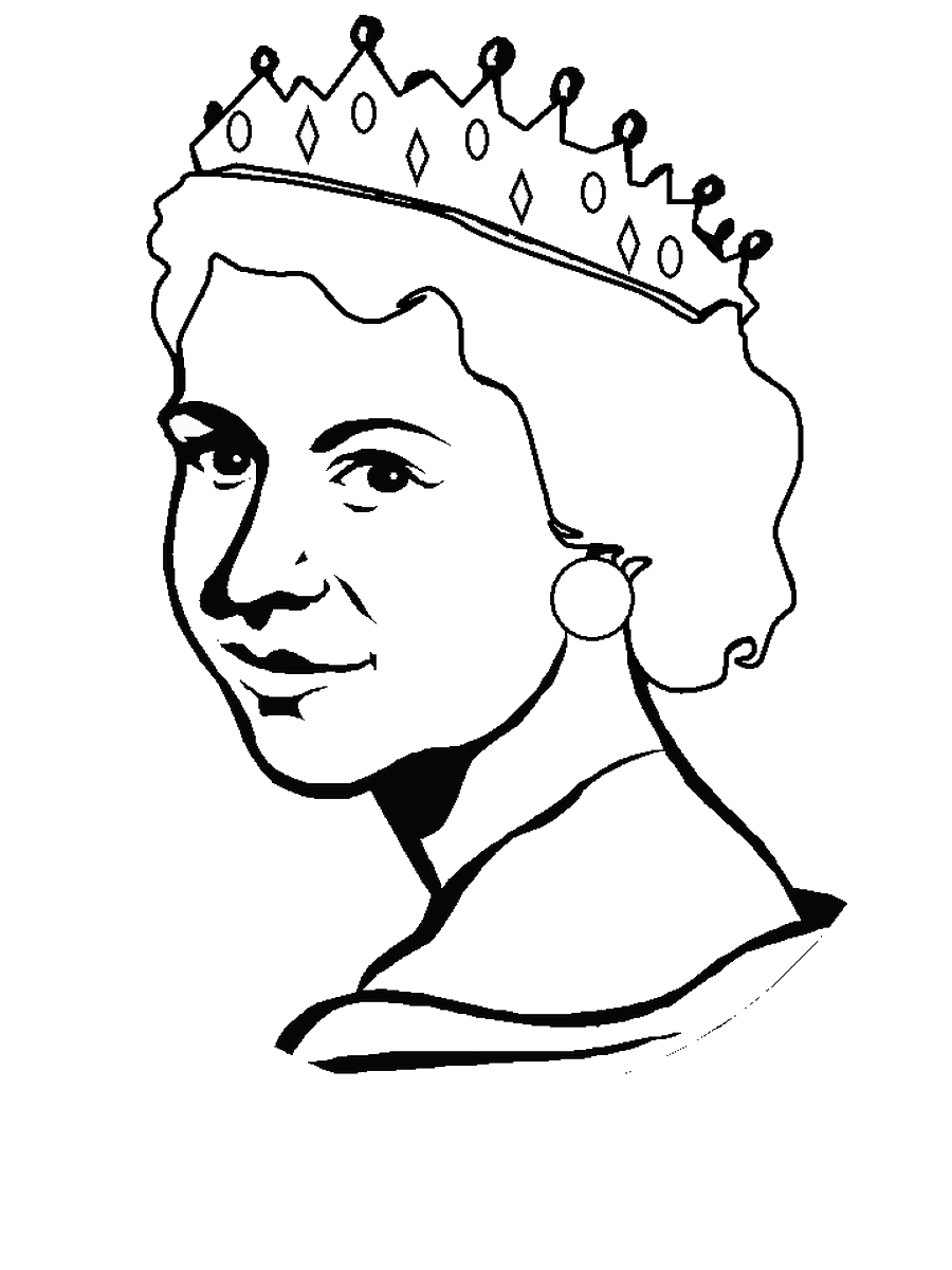 Королева Англии Елизавета 2 рисунок