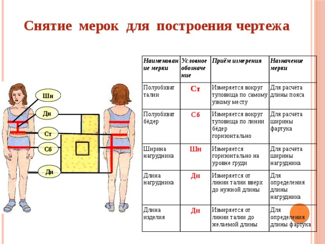 Чертеж швейного изделия строят в масштабе