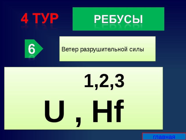 Ветер разрушительной силы  1,2,3 U , Hf главная 