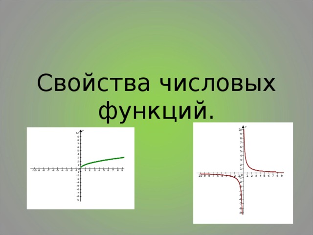 Свойства числовых графиков