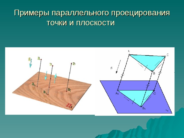 Основные свойства параллельных проекций