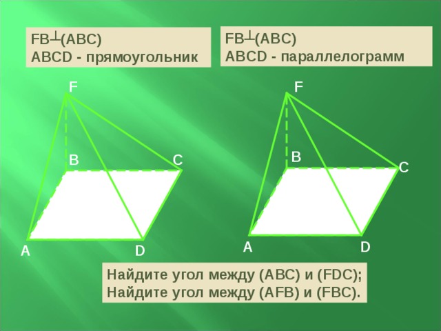 Дано abcd квадрат найти. ABCD прямоугольник Найдите угол между ABC И FDC. Найдите угол между АВС И FDC. Найдите угол между плоскостями ABC И FDC. Найти угол между ABC И FDC.