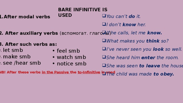 Thought инфинитив. Bare Infinitive. Bare Infinitive verbs. Bare инфинитив. Full Infinitive bare Infinitive.