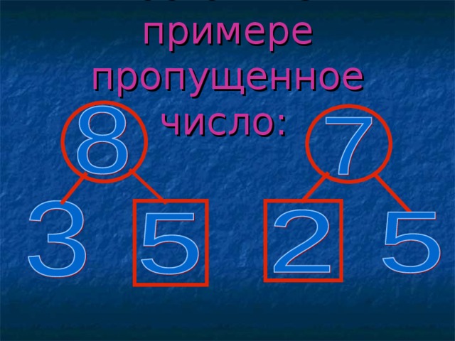 Поставьте в примере пропущенное число:  