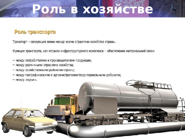 Роль в хозяйстве 