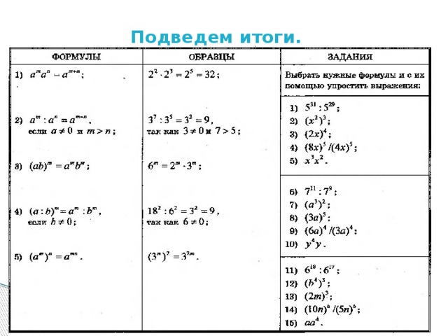 Подведем итоги. 