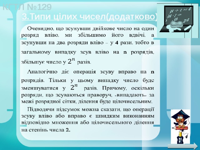 3.Типи цілих чисел(додатково)   
