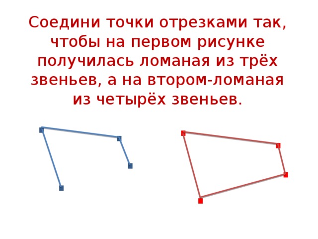 Точки соединить отрезком