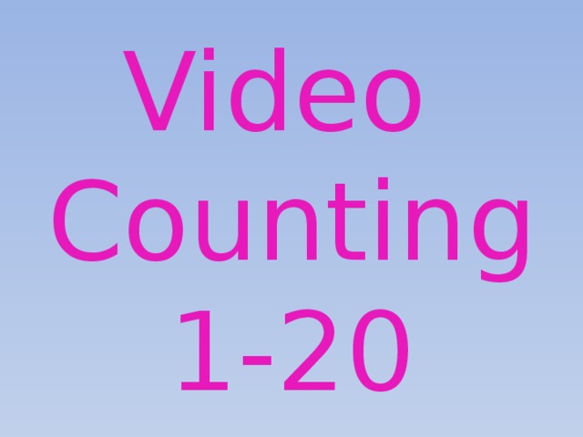 Video  Counting 1-20 
