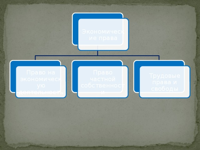 Экономические права Право на экономическую деятельность Право частной собственности Трудовые права и свободы 