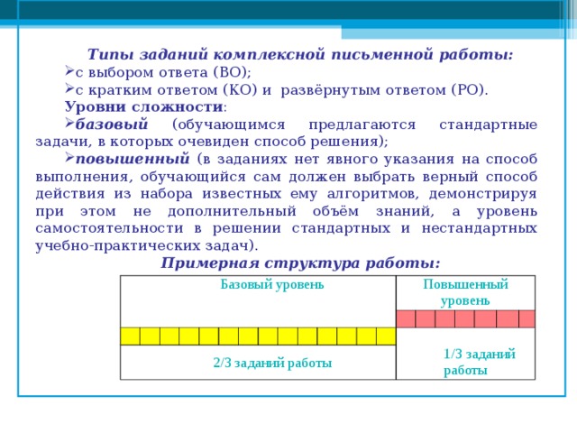 Задания с развернутым ответом пример