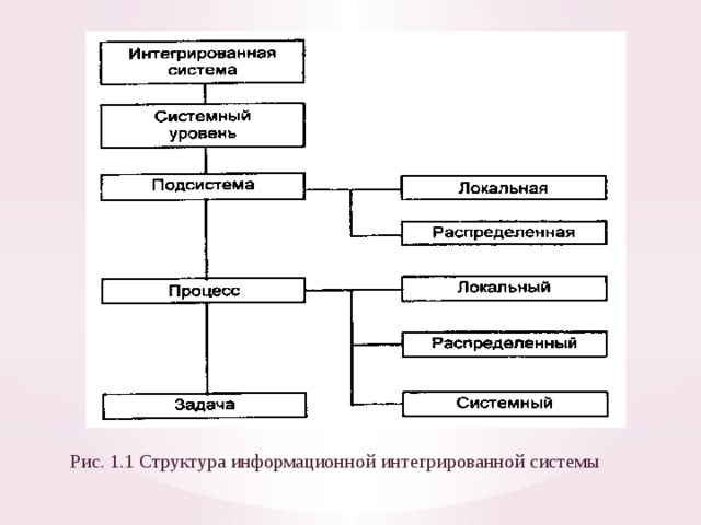 Рис. 1.1 Структура информационной интегрированной системы 