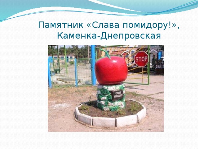 Памятник «Слава помидору!», Каменка-Днепровская 